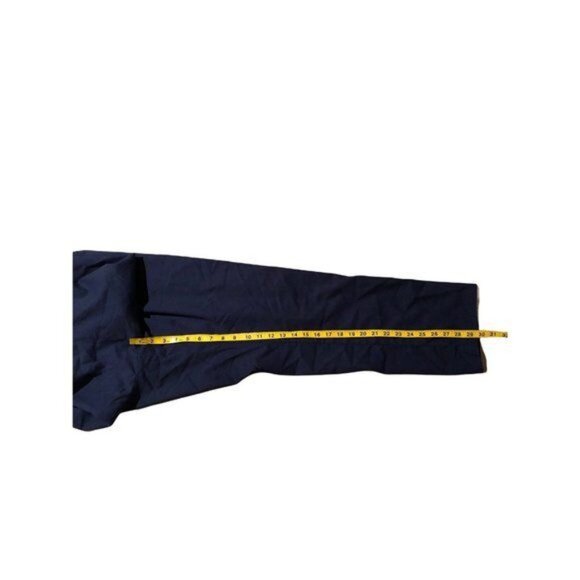 MENS BLUE 98%WOOL DRESS FORMAL PANTS FLATFRONT BUTTON CLOSURE STRETCH SIZE 38x30 - Picture 7 of 8